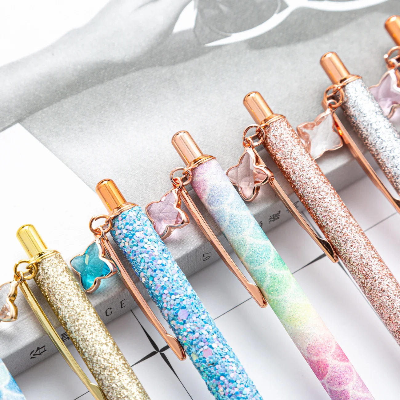 1 Piece Cute Four Leaf Clover Pendant Ballpoint Pen Metal Stationery