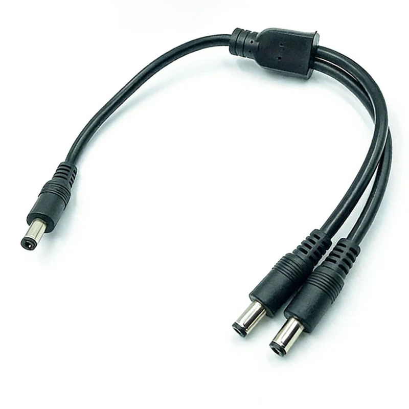 1PC DC 5.5mm*2.1mm 1 To 2 Connector Male To Female Plug DC Power Splitter Cable CCTV LED Strip Light Power Supply Adapter view 6