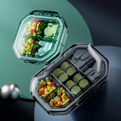 6 Grids Pill Storage Box Travel Medicines Storage Box Drug Separation Mini Portable Organizer Container With Seal Ring