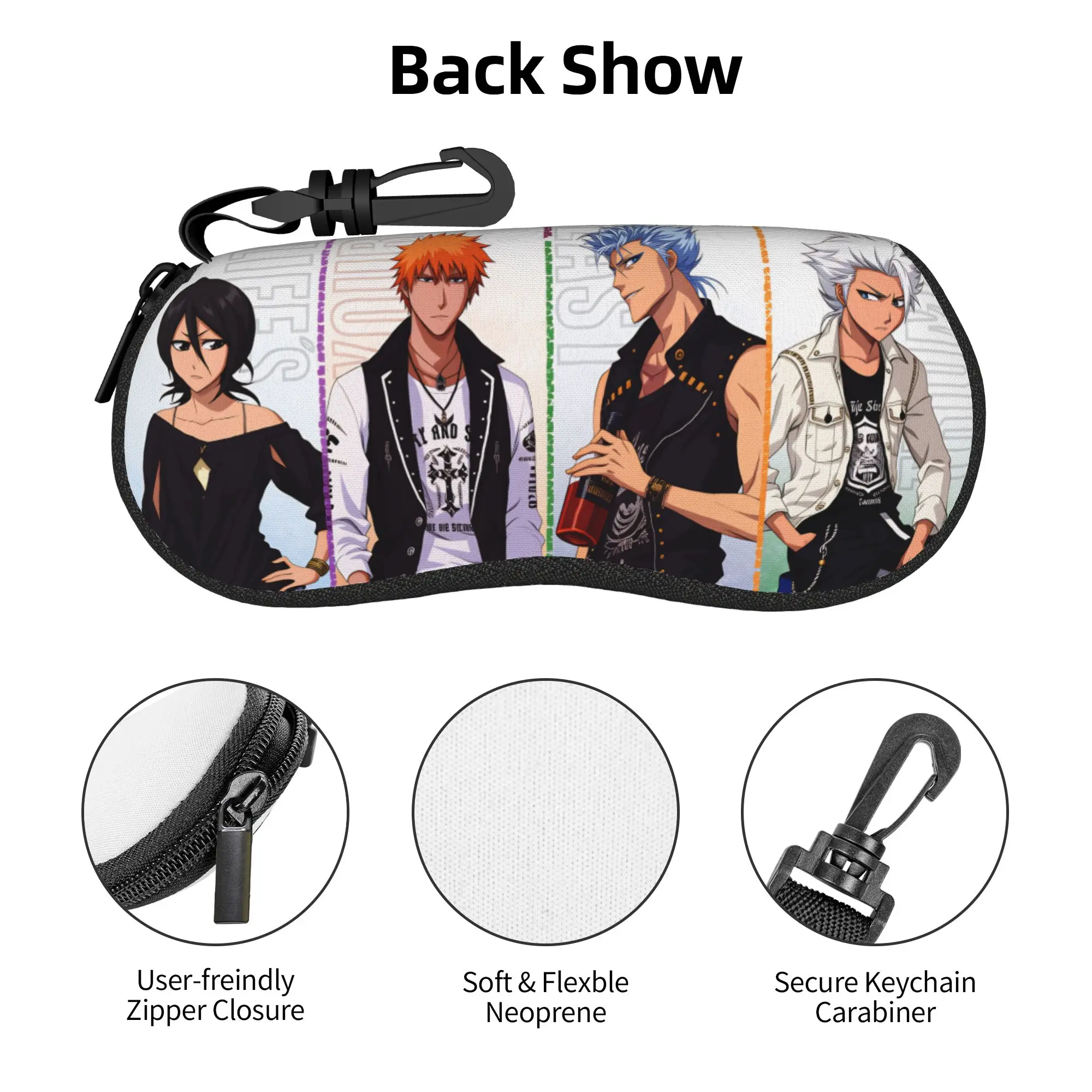 Rukia Kuchiki Bleach Ichigo Kurosaki - Fundas protectoras para gafas, estuche para gafas de sol, Grimmjow Jaegerjaquez, bolsa para gafas