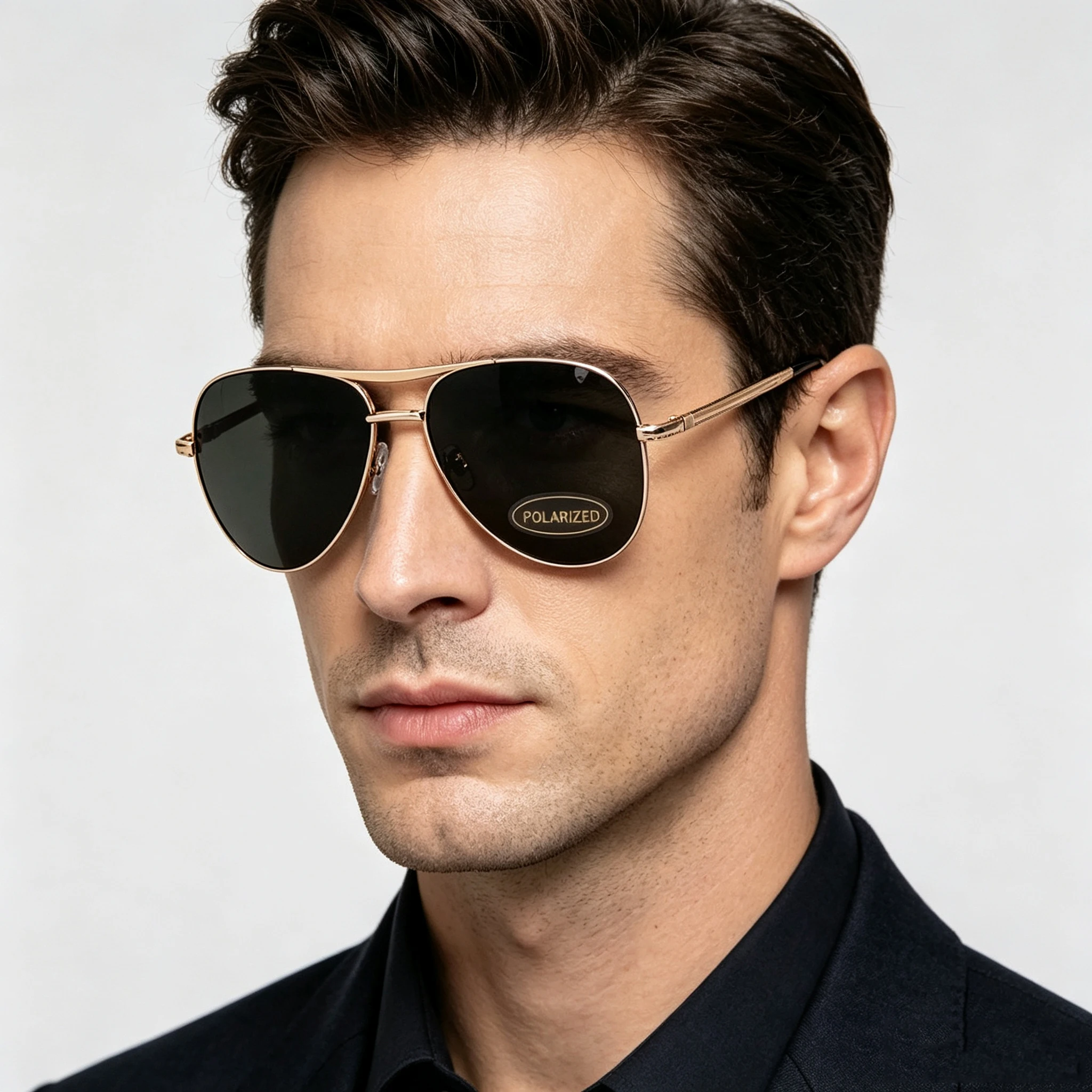 Classic Pilot Polarized Sunglasses For Men Women Double Bridge Metal Driving Fishing UV Protective Sun Glasses Fashion Eyewear
