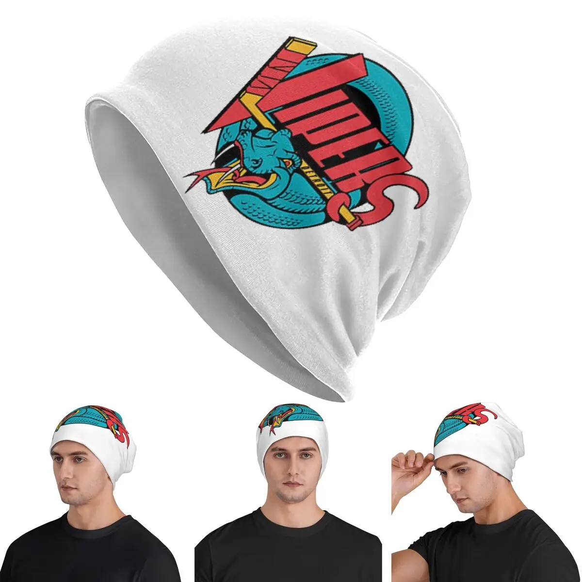 Detroit Vipers Warm Knitted Cap Fashion Bonnet Hat Autumn Winter Outdoor Beanies Hats for Men Women Adult
