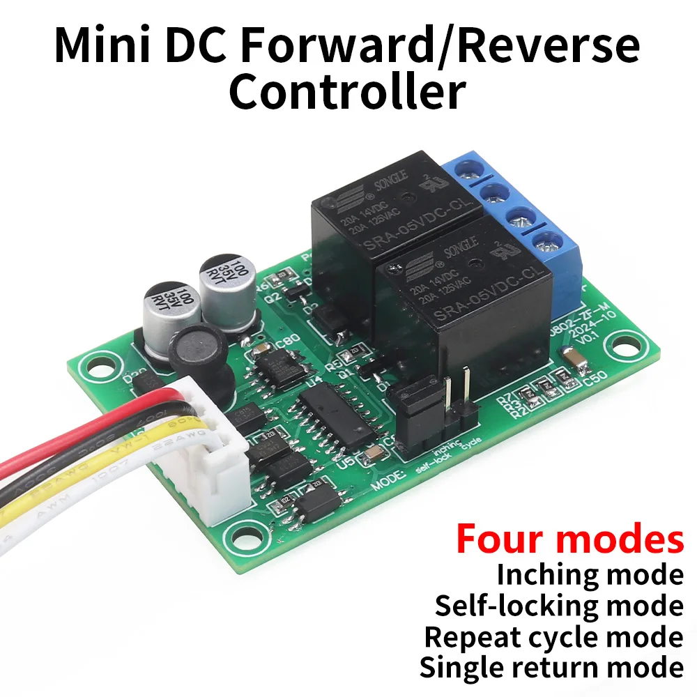 6V 12V 24V Mini DC Motor Forward Reverse Controller 4A Relay Driver Module Lifting Control with Limit Switch