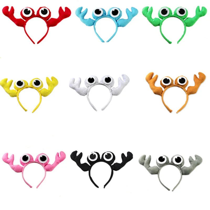 

Adults Kids Cartoon Boy Pink Red Crab Ears Headband Hairband Animal Gift for Halloween Birthday Party Cosplay Costume