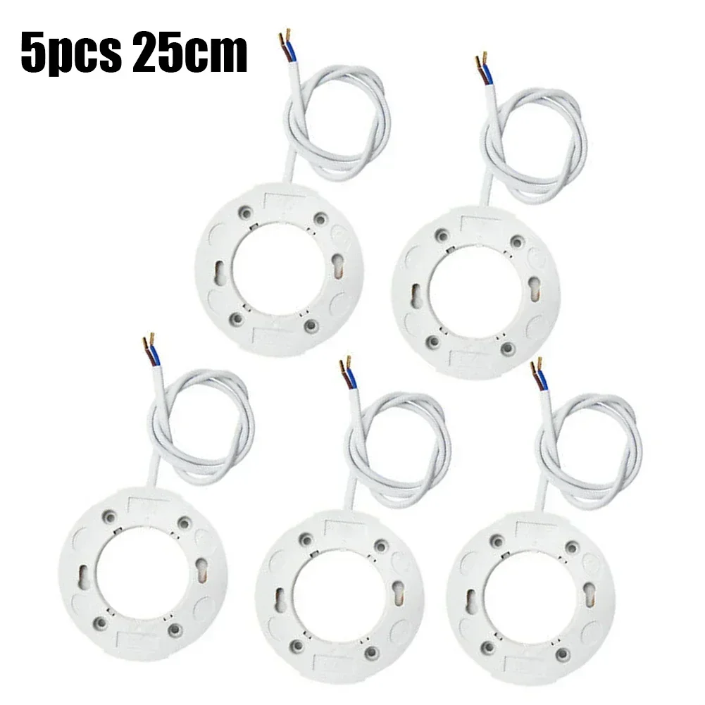 5Pcs GX53 Lamp Holder Base For GX53 Lamps Fly Leads For LED And CFL GX53 Light Bulbs Ceiling Walls Lamp Wine Cabinet Holder
