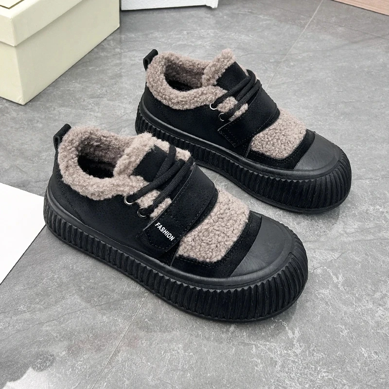 

Зимняя женская повседневная обувь, новые модные плюшевые теплые кроссовки для женщин, удобная хлопковая обувь на платформе, дизайнерская обувь Zapatos Mujer