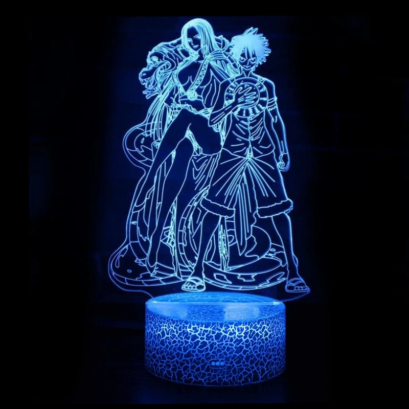 Veilleuse LED 3D Luffy Sanji Icidal, One Piece Anime, Nami Zoro, Tony Chopper, modèle de veilleuse, décoration de bureau, jouets figurines d'action