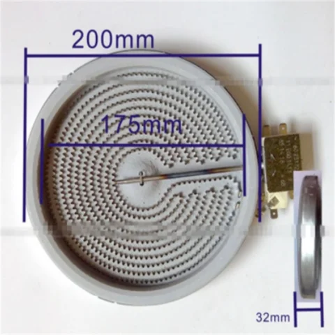 전기 차 스토브용 버너 핫 히팅 플레이트, EGO용 10.58111.004, 50Hz, 230V, 1800W, 20cm, 1PC