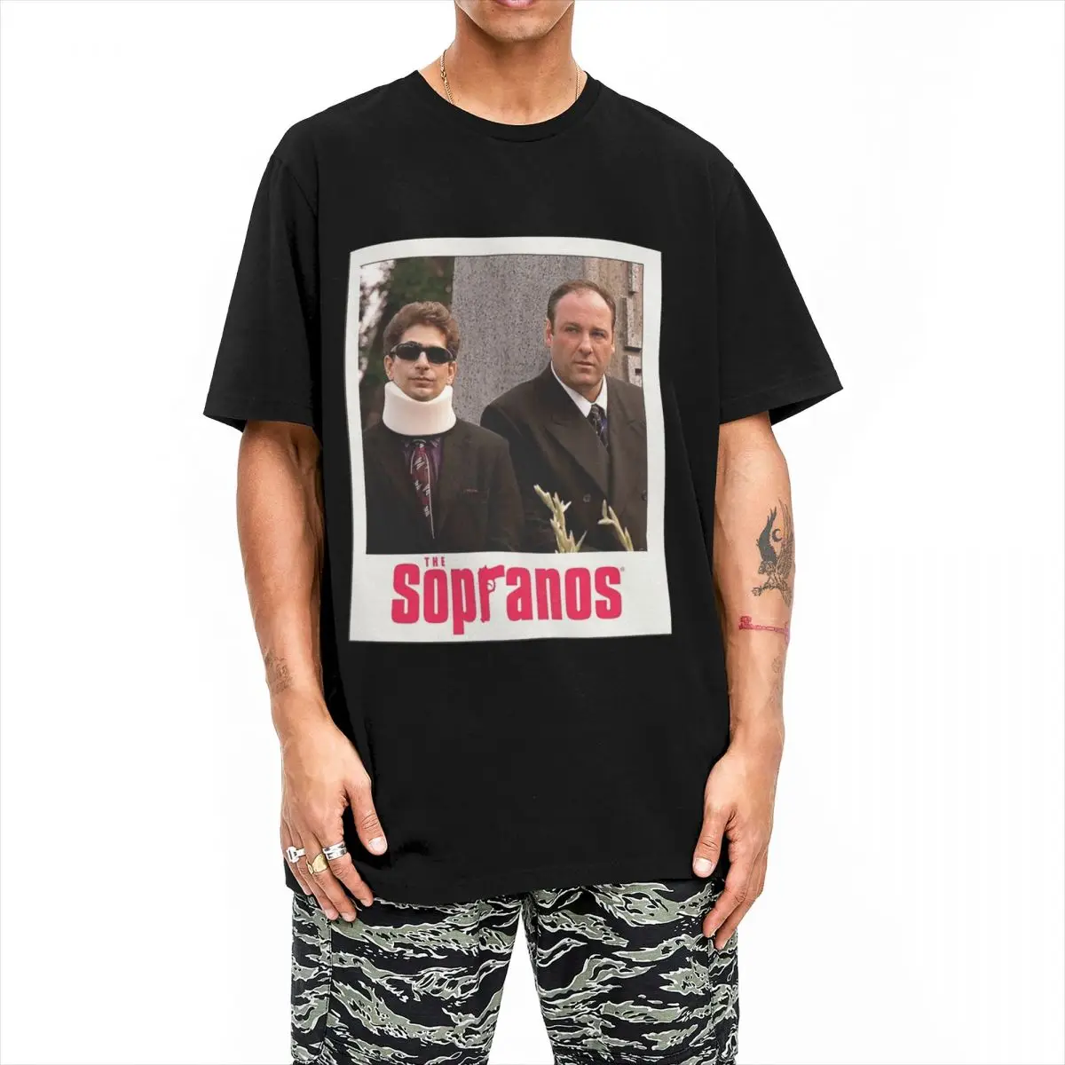 Tony Soprano Pop Culture T-Shirt Harajuku T-Shirts Short Sleeves Funny Tshirt Beach Cotton Round Neck Oversized Clothes