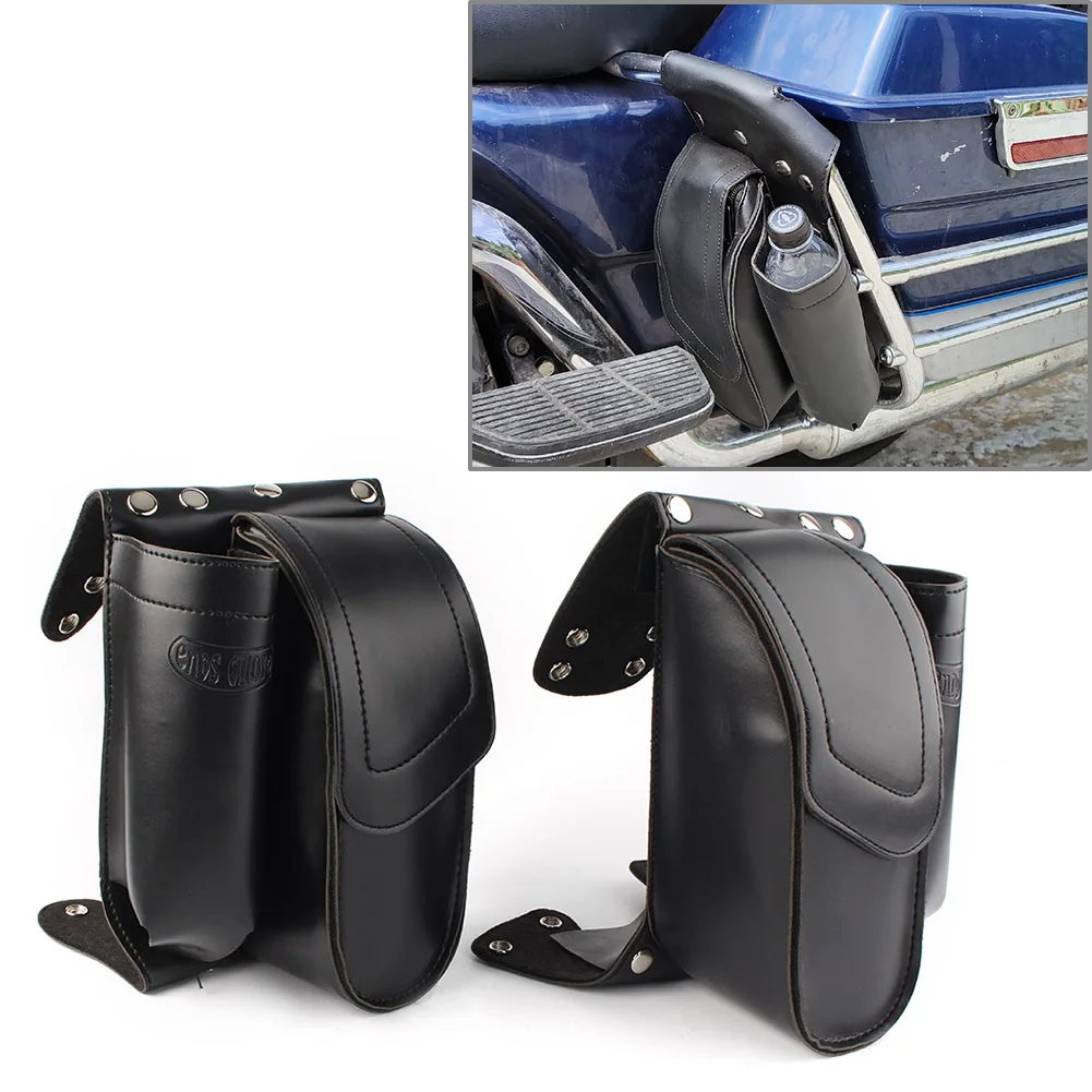 1Pair Motorcycle Saddlbag Guard Bag Right & Left For Harley Davidson Touring Road King / Electra Road Glides with crash bars