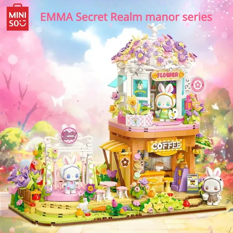 

MINISO EMMA Secret Realm Manor Series Building Blocks Cute Assembling Children's Toy Tabletop Display Birthday Gift Kawaii Model