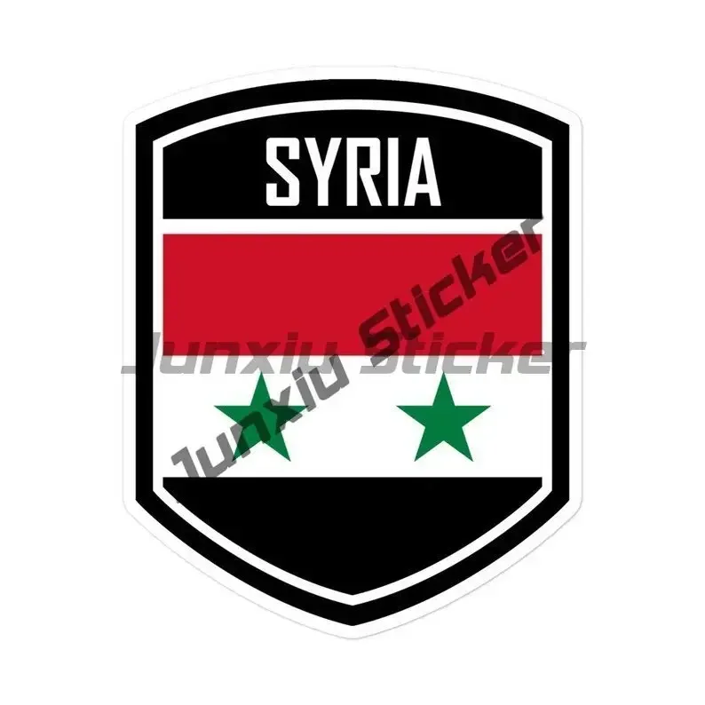 سوريا العلم شعار ملصقات عالية الجودة سوريا العلم خريطة النصر ختم السفر المتعثرة خمر ملصق مضاد للمياه الملحقات