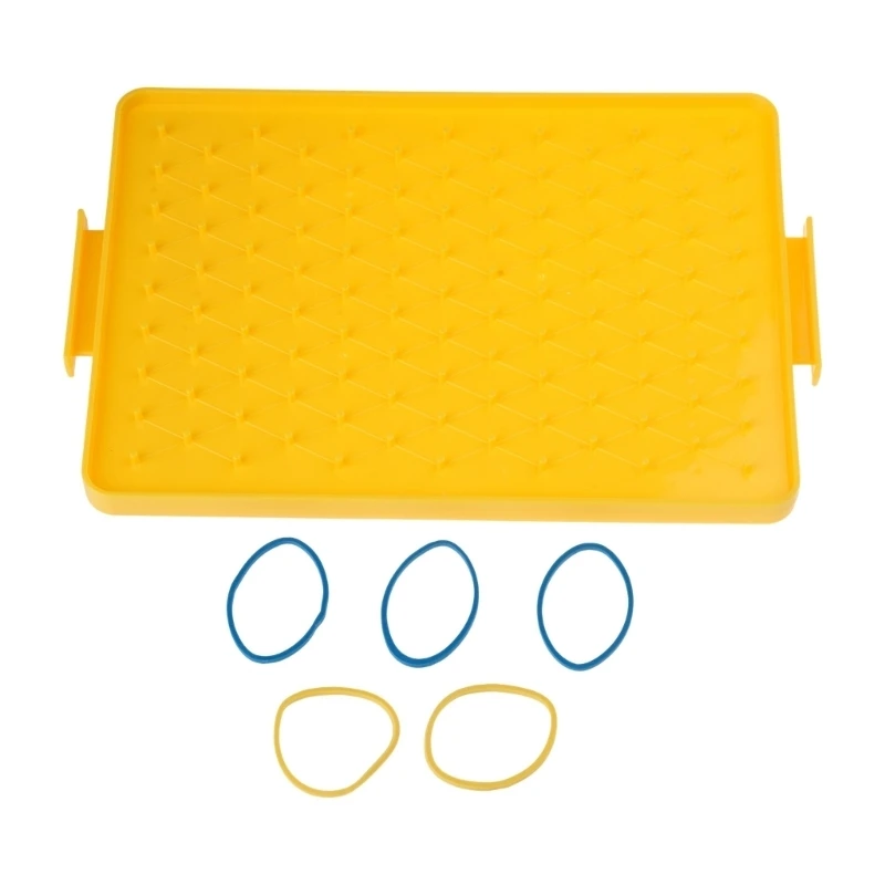  Educational Geoboard With Built in Plastic Pegs Math Teaching Aid Pegboard For Preschooler Students School Supplies