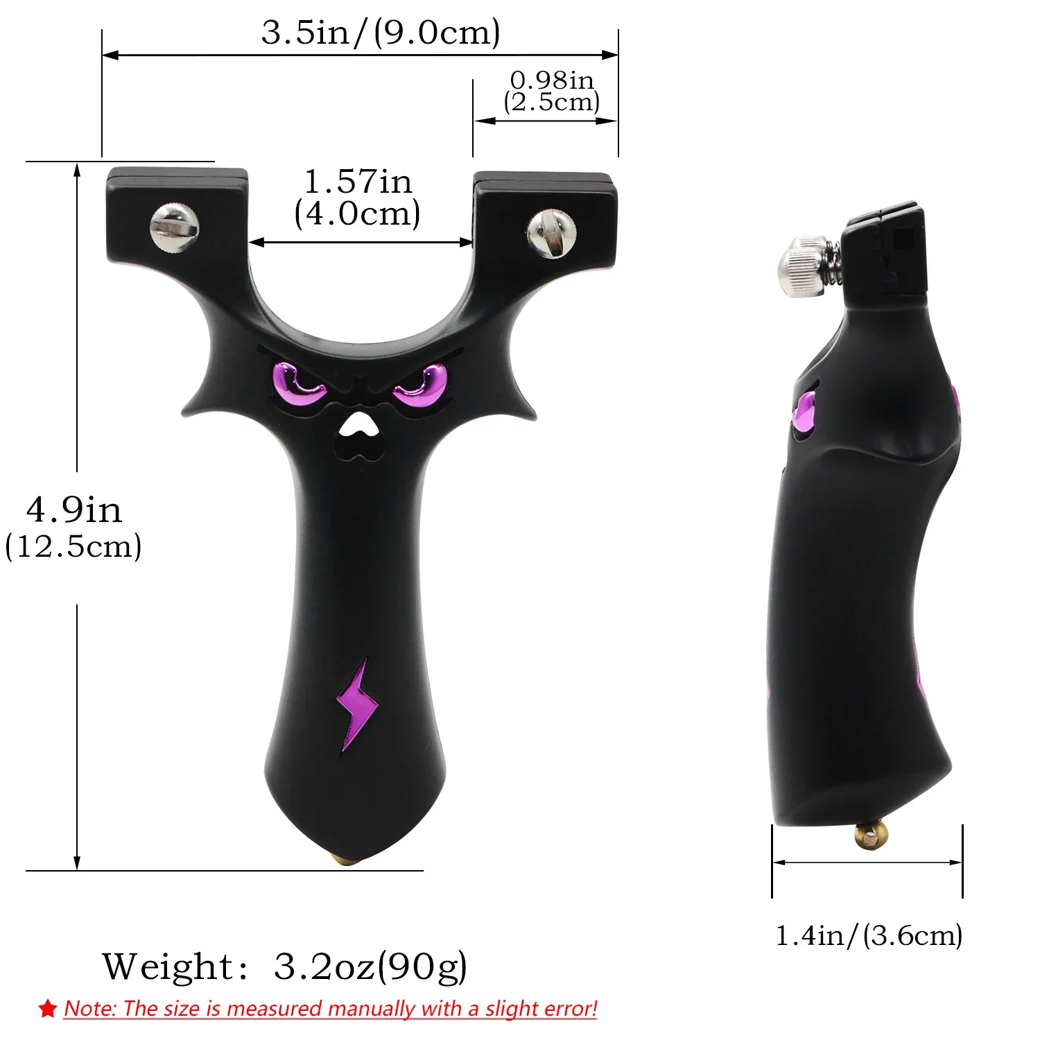 Black Resin Lightning Slingshot 9025 Quick-pressure Slingshot Target Practice Shooting Entertainment Outdoor Tool