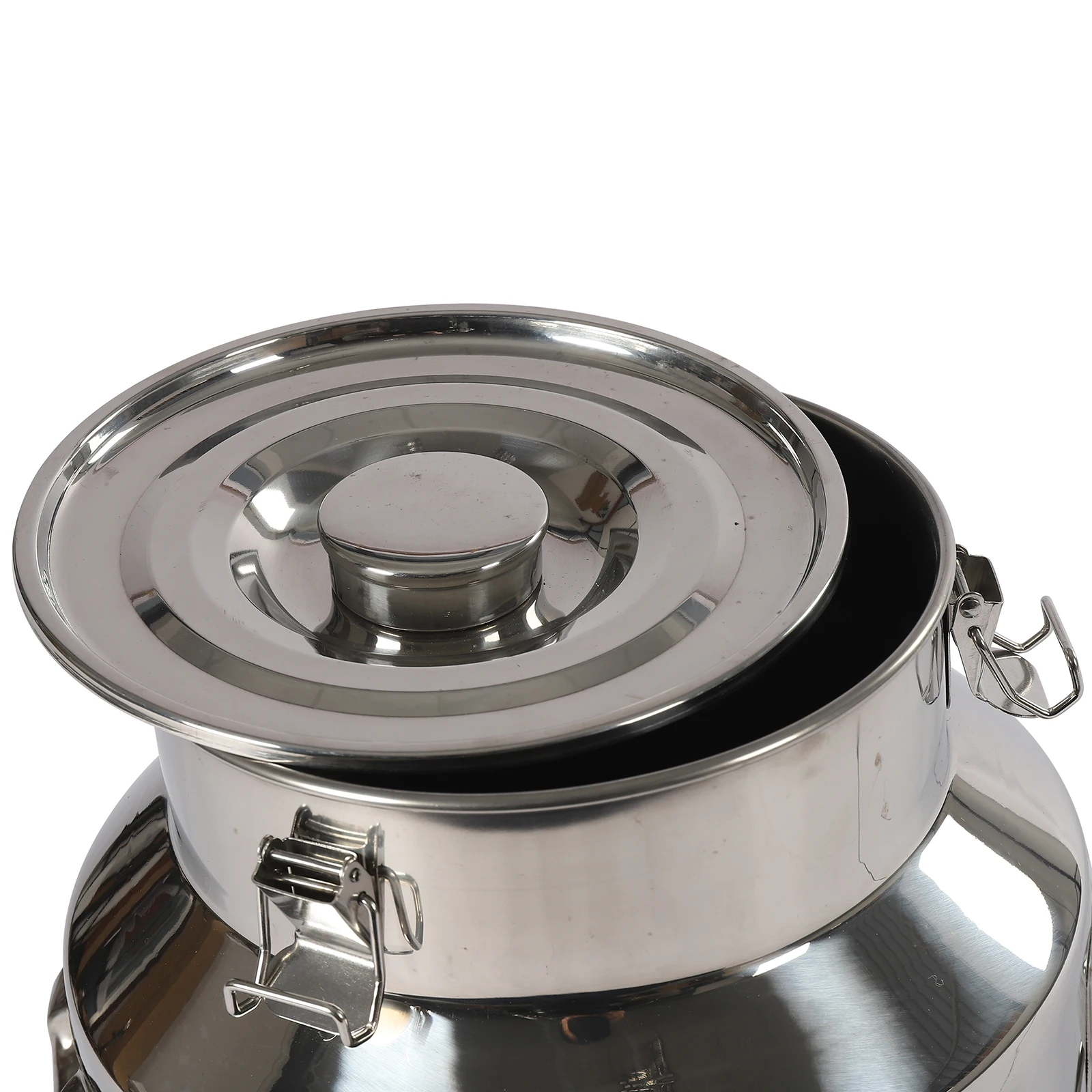 28L/6,16Gal 201 Edelstahl-Zylinder Luftdichte Milchkanne Rostfrei zur Aufbewahrung von Wasser, Milch, Wein, Käse, Sahne, Mehl – Detail 4