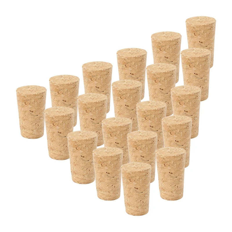 

400X Natural Wood Corks Wine Stopper Wood Bottle Stopper Cone Type Wine Bottle Corks Plug Sealing Cap Beer Bottle Corks