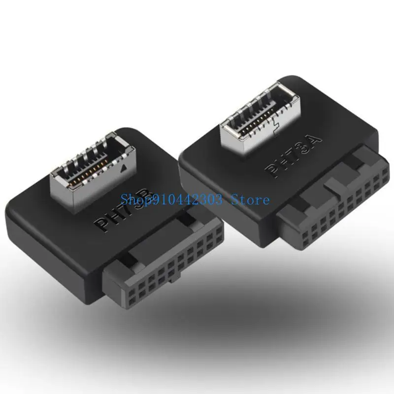 652F TypeE to USB3.0 19/20 Pin Adapter for Motherboards Vertical Header Splitter