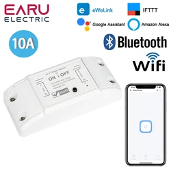 eWeLink App 10A DIY Mini WiFi Smart Light Switch Breaker Module Timer Relay Voice Wireless Remote Control for Alexa Google Home