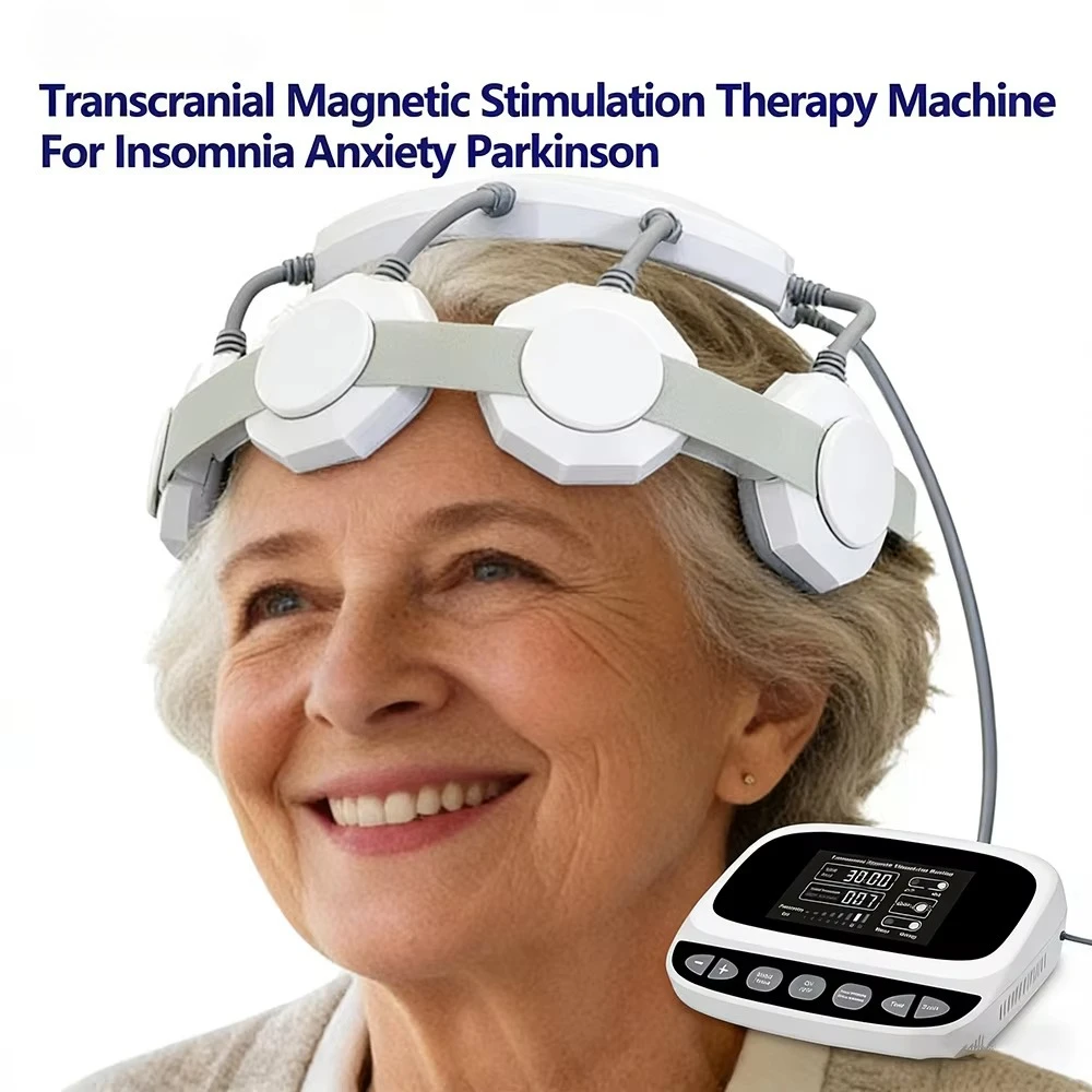 Toponechoice RTMS Non Invasive Neuro Feedback Brain Health Device Equipment for PTSD Schizophrenia Anxiety Depression Home Use