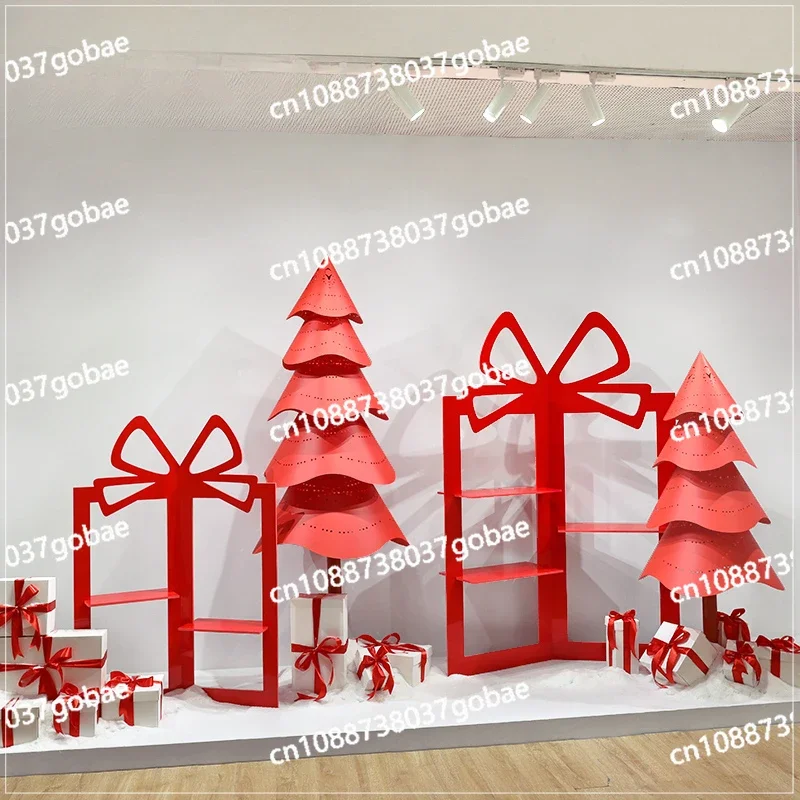 OM Vision, Christmas Store Gift Box Display Stand, Window Decoration Scene Arrangement Display Props, Shopping Mall Meichen