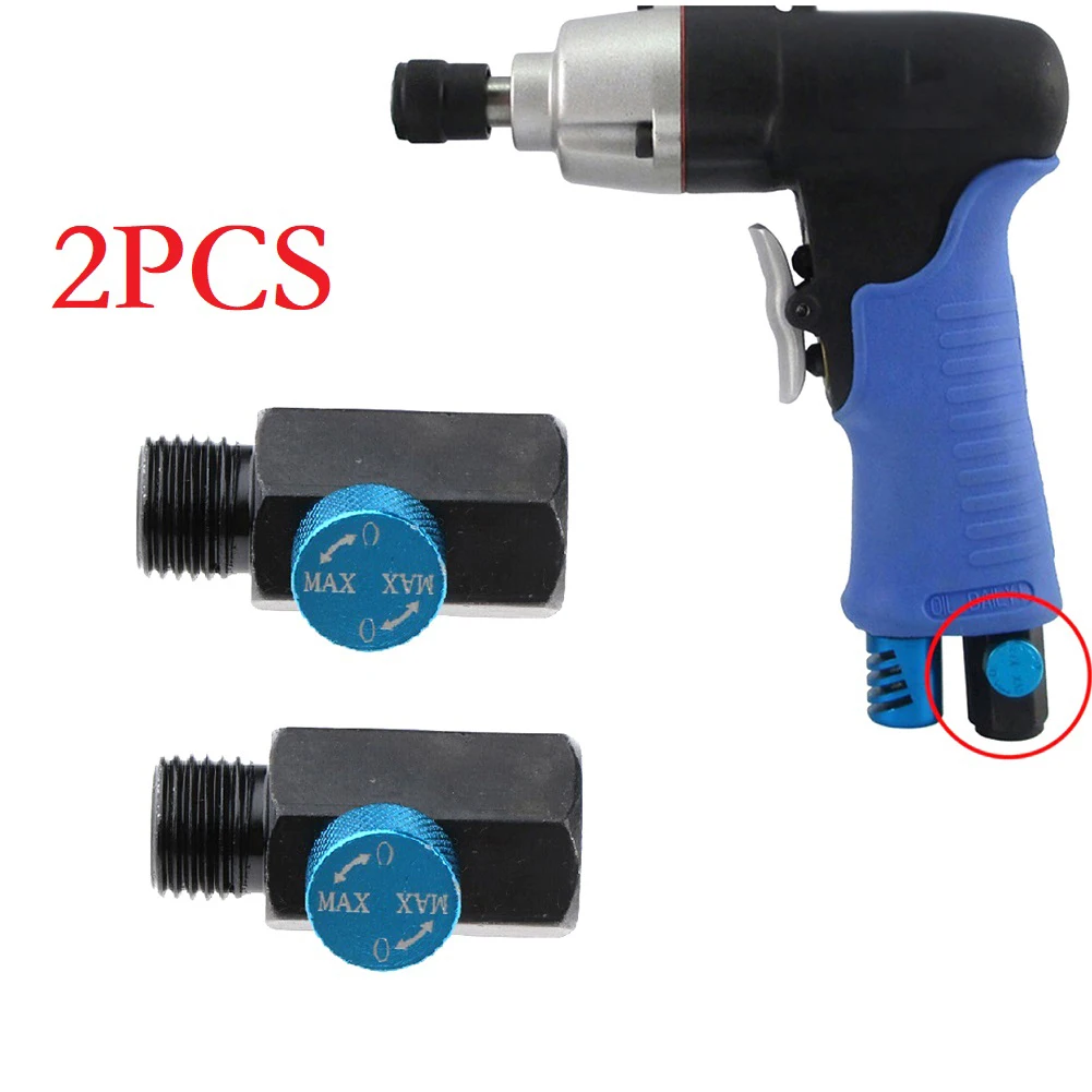 2pcs 1/4inch NPT Air Flow Regulator Steel Control Tool Compressed Air Pressure Valve Tool Air Adjustment