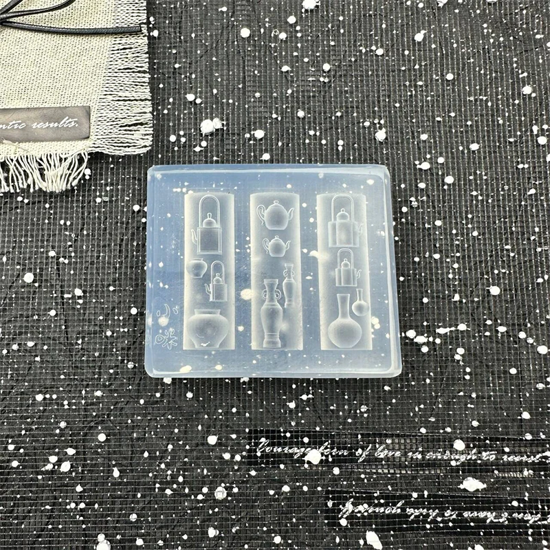 ミニキャンドル燭台花瓶シリコーンネイルモールドネイルスタンピング装飾爪 DIY デザインマニキュアアートツール