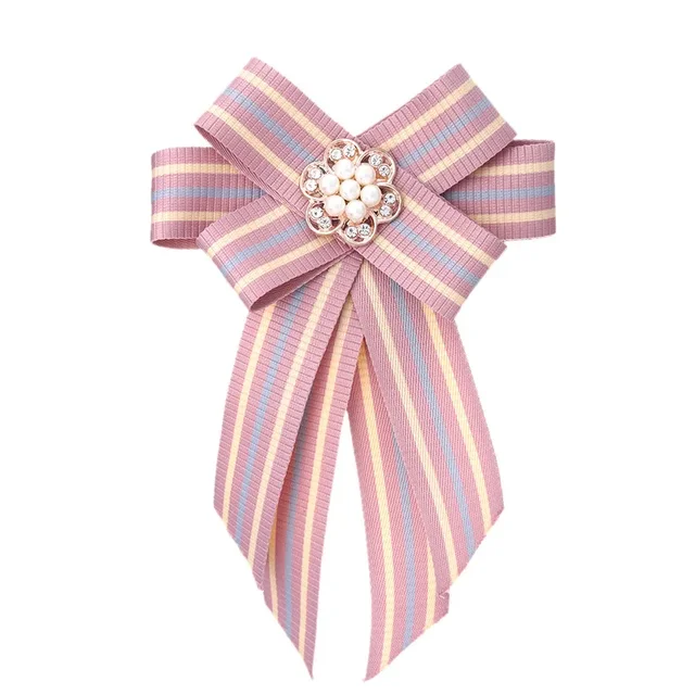 i-Remiel 2108 Bowties Bows Tie Brooch Fabric Crystal Pins And Brooches Corsage Butterfly Blouse Accessories Pin Lapel for Women