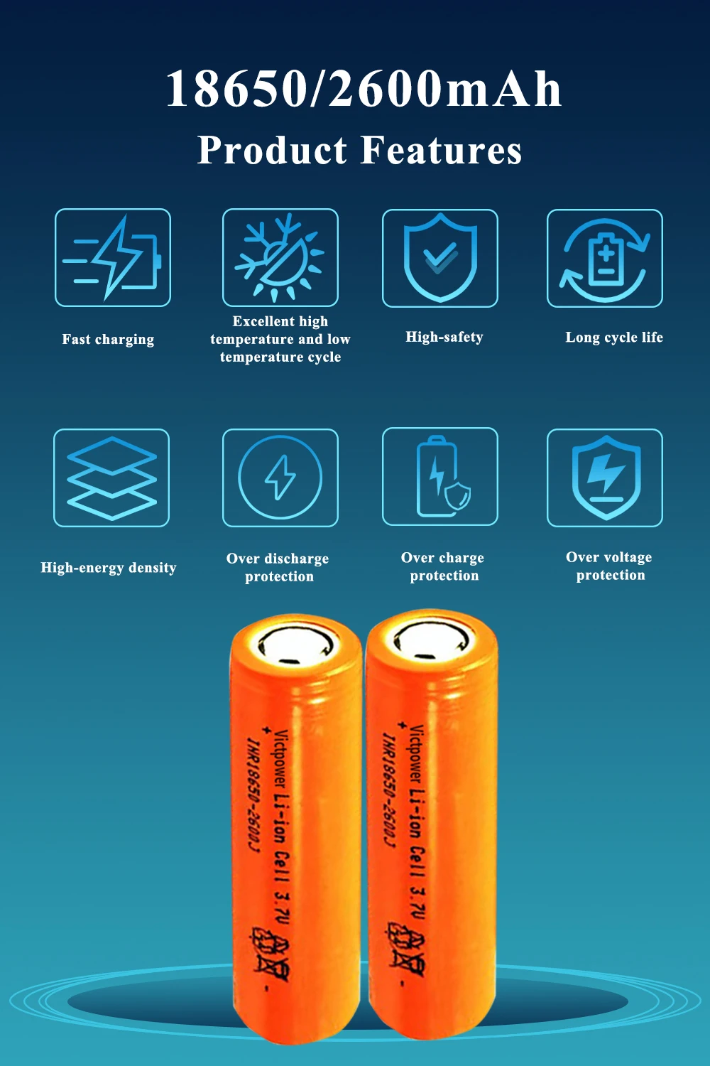 100% Original 18650 battery 3.7V 2600mah High Capacity lithium-ion battery INR18650-26P 13A 5C akku For Headphones，Stereos