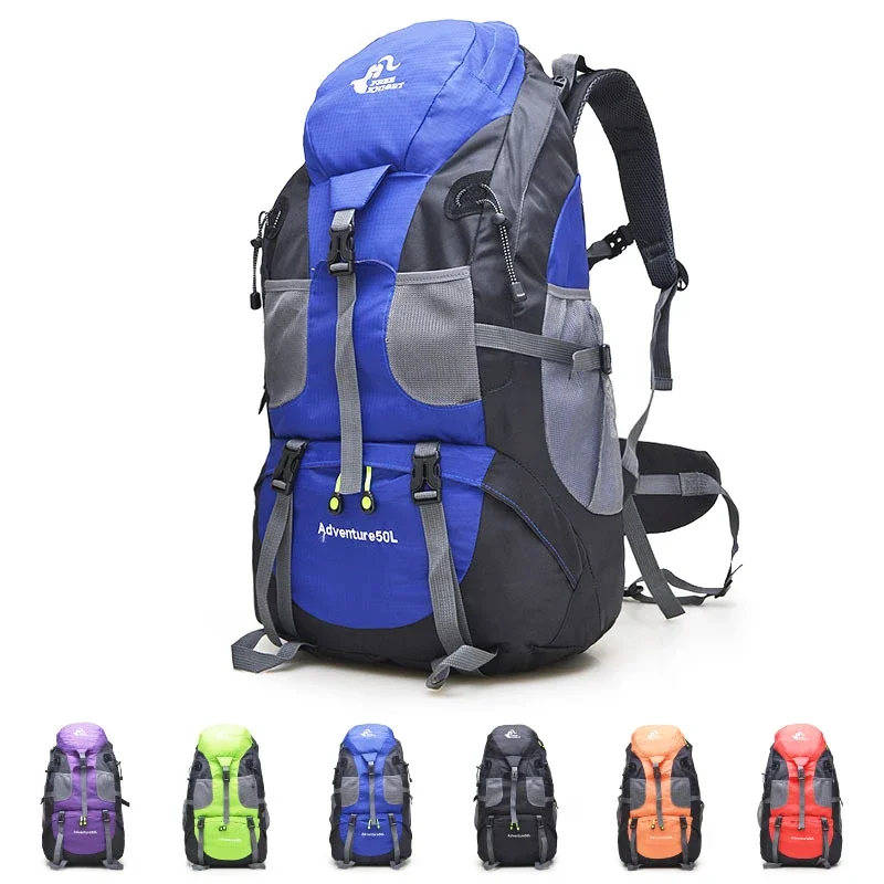 50L Camping Hiking Climbing Rucksack Travel Backpack Outdoor High-capacity Unisex Cycling Sports Travel Mountaineering Bag