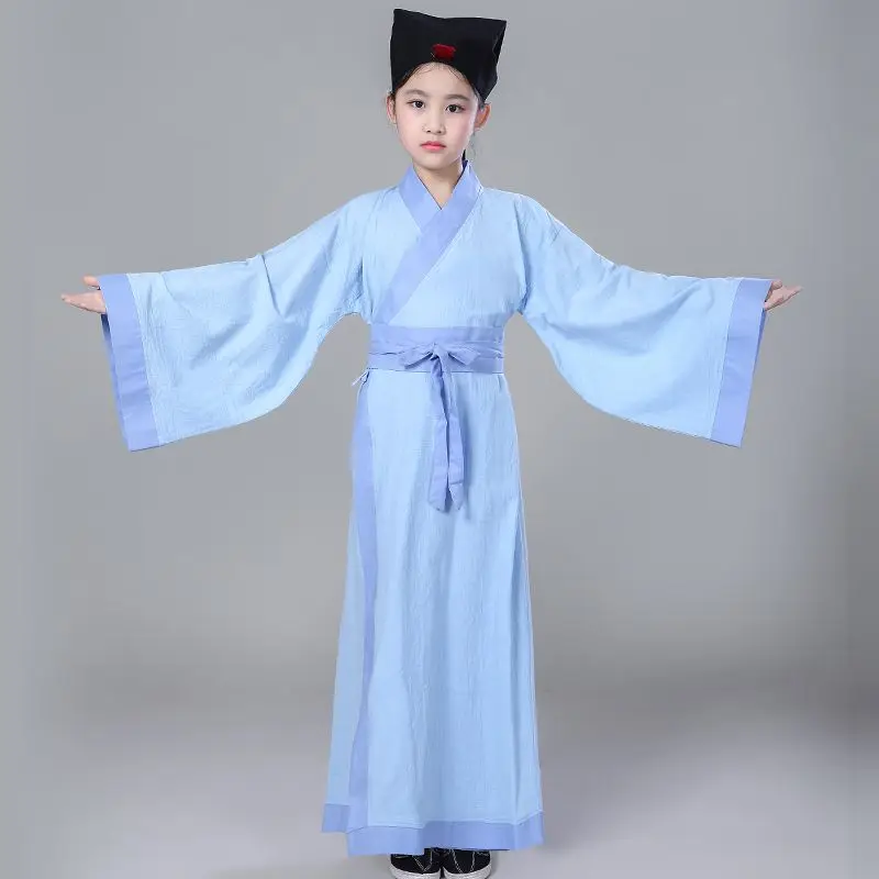 Children's Ancient Clothing Hanfu Traditional Chinese School Clothing Bookboy Clothing Boy and Girl Chinese Style Performan