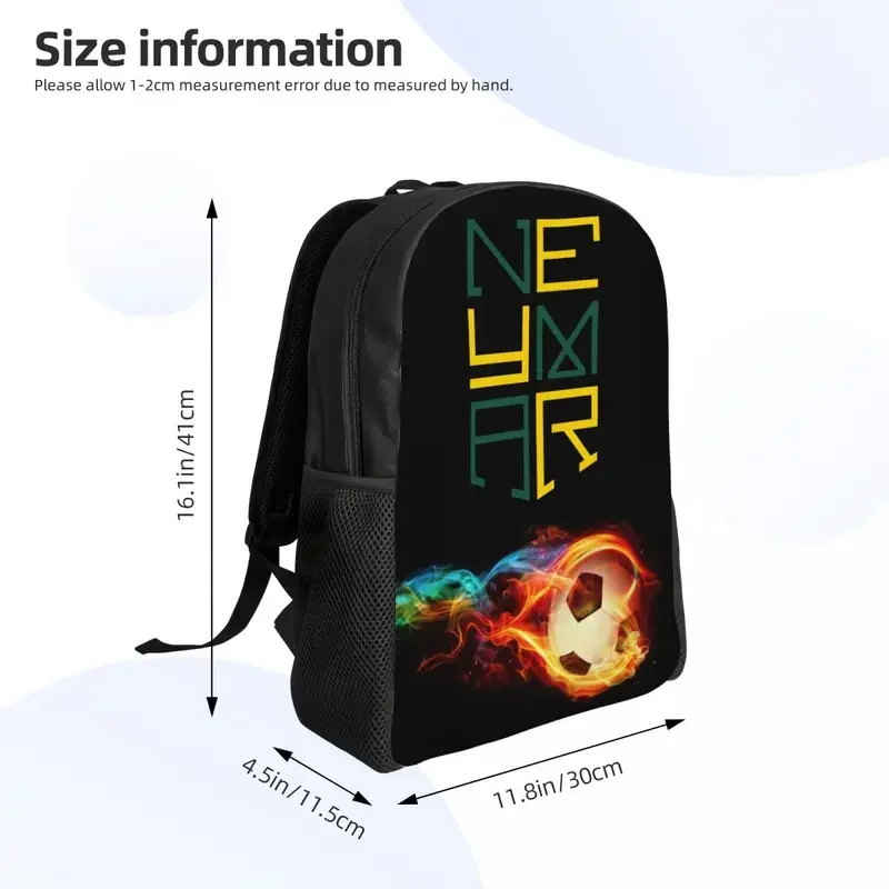 Neymar JR Football 3D Printing Backpacks for Boys Girls Soccer College School Travel Bags Men Women Bookbag Fits 15 Inch Laptop