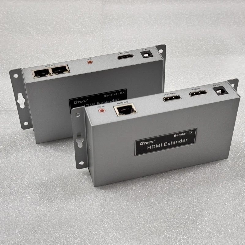 

DTECH DT-7058(QCW) TX and RX 1080P 60Hz Via cat 5e/6e Cable HDMI Cascade Extender Over IP 150m