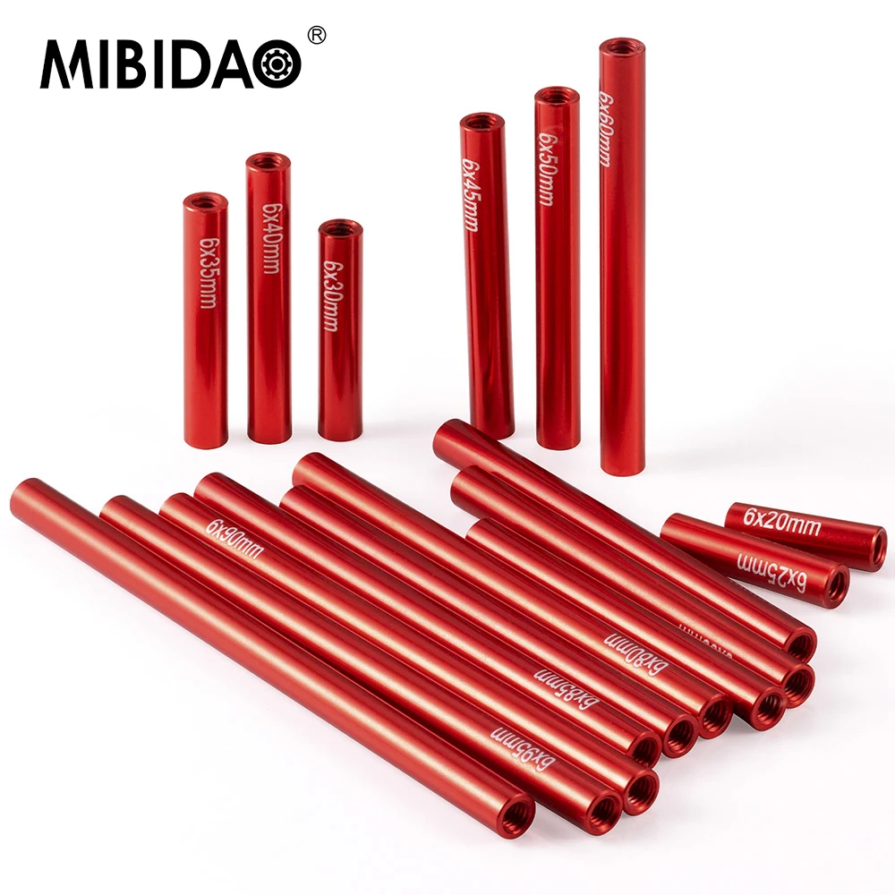 

MIBIDAO 17Pcs/Set M4 Aluminum Alloy Pull Link Rod 6.0mm for Axial SCX10 TRX-4 1/10 RC Crawler Car Upgrade Parts Accessories
