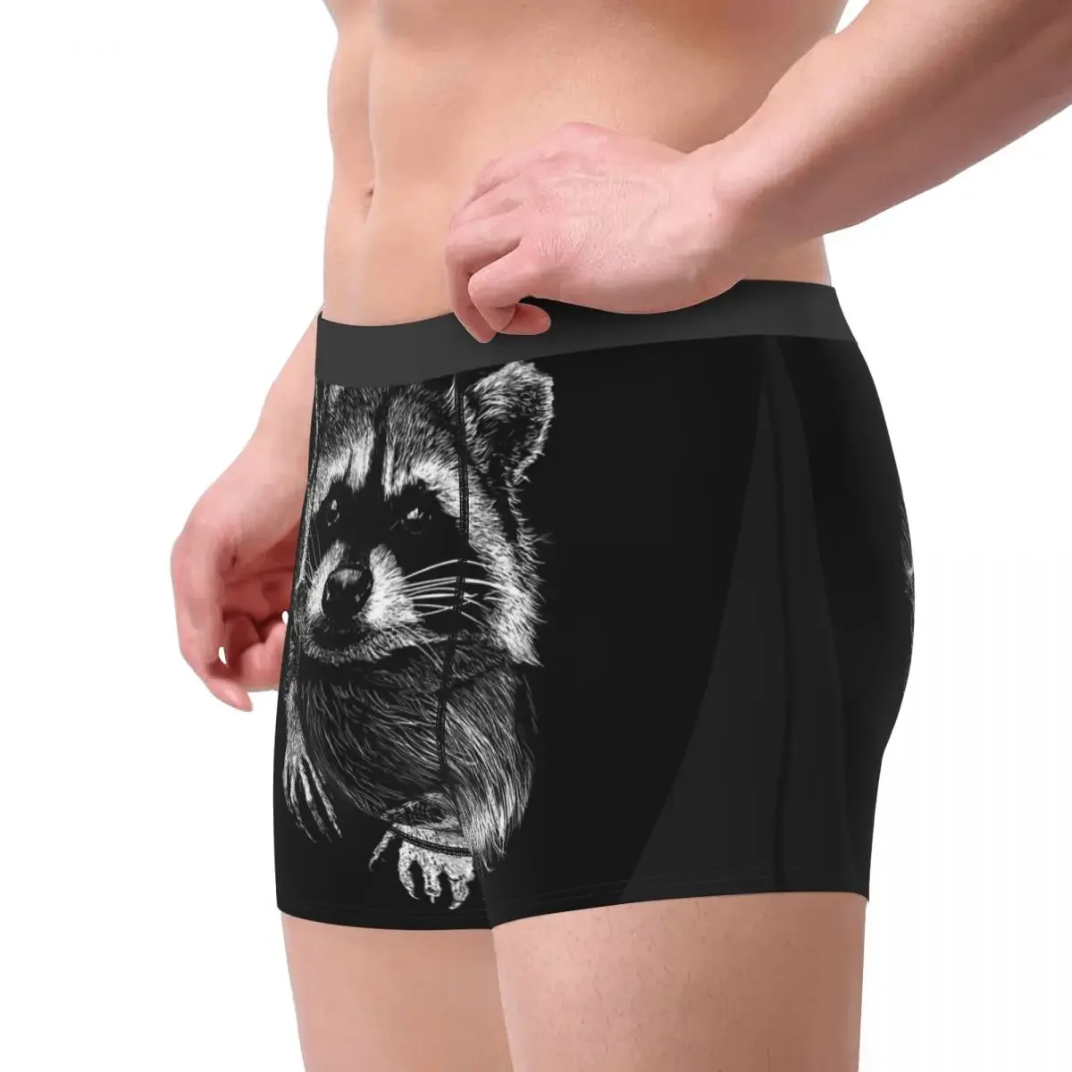 Raccoon Underpants Cotton Panties Man Underwear Sexy Shorts Boxer Briefs