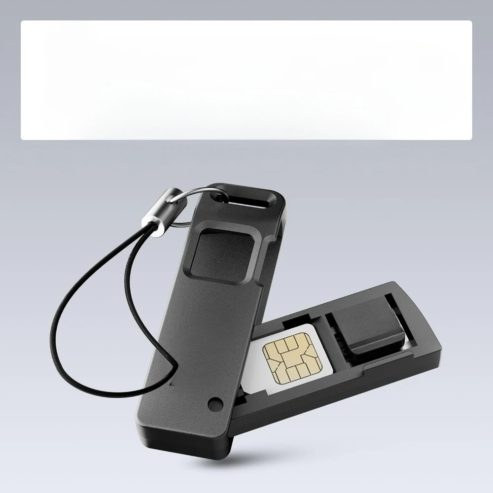 Strumento per espulsionare il perno del vassoio della carta Espulsione l'apertura del perno con una piccola scatola per riporre le carte Sim /TF