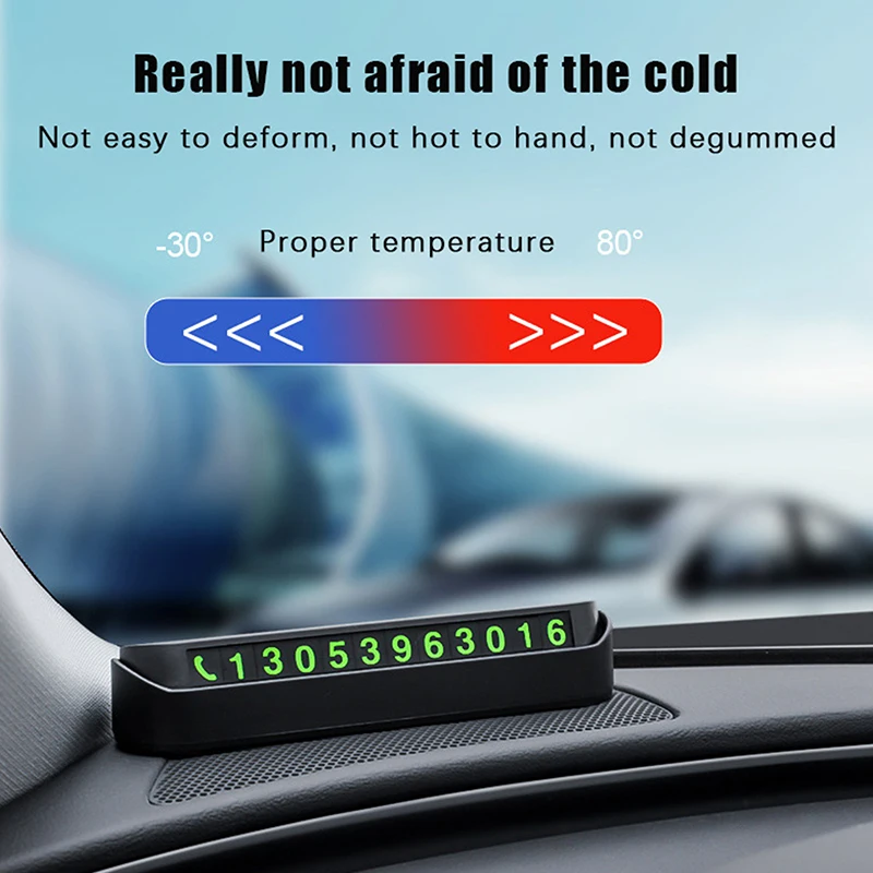 

Car Temporary Parking Sign - Phone Number Display Card