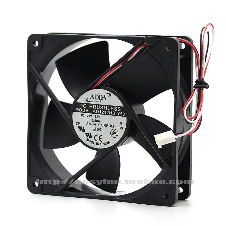 

NEW ADDA 12CM double ball bearing ATX 12032 12CM high air volume AD1212HB-Y53 cooling fan