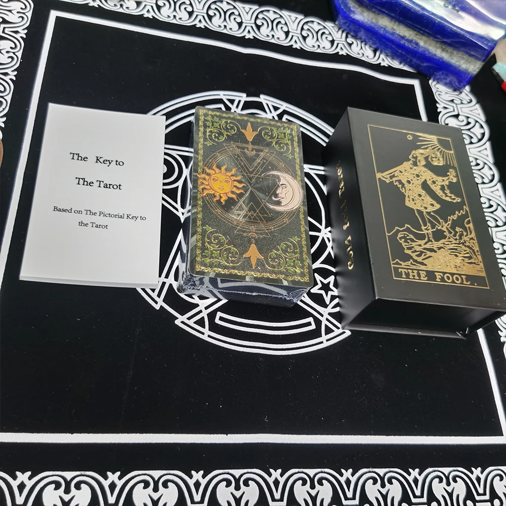 Divination Mystery Tarot Card Sun Moon Table Game Prediction Card PVC Waterproof Wear-resistant Gift Box Luxury