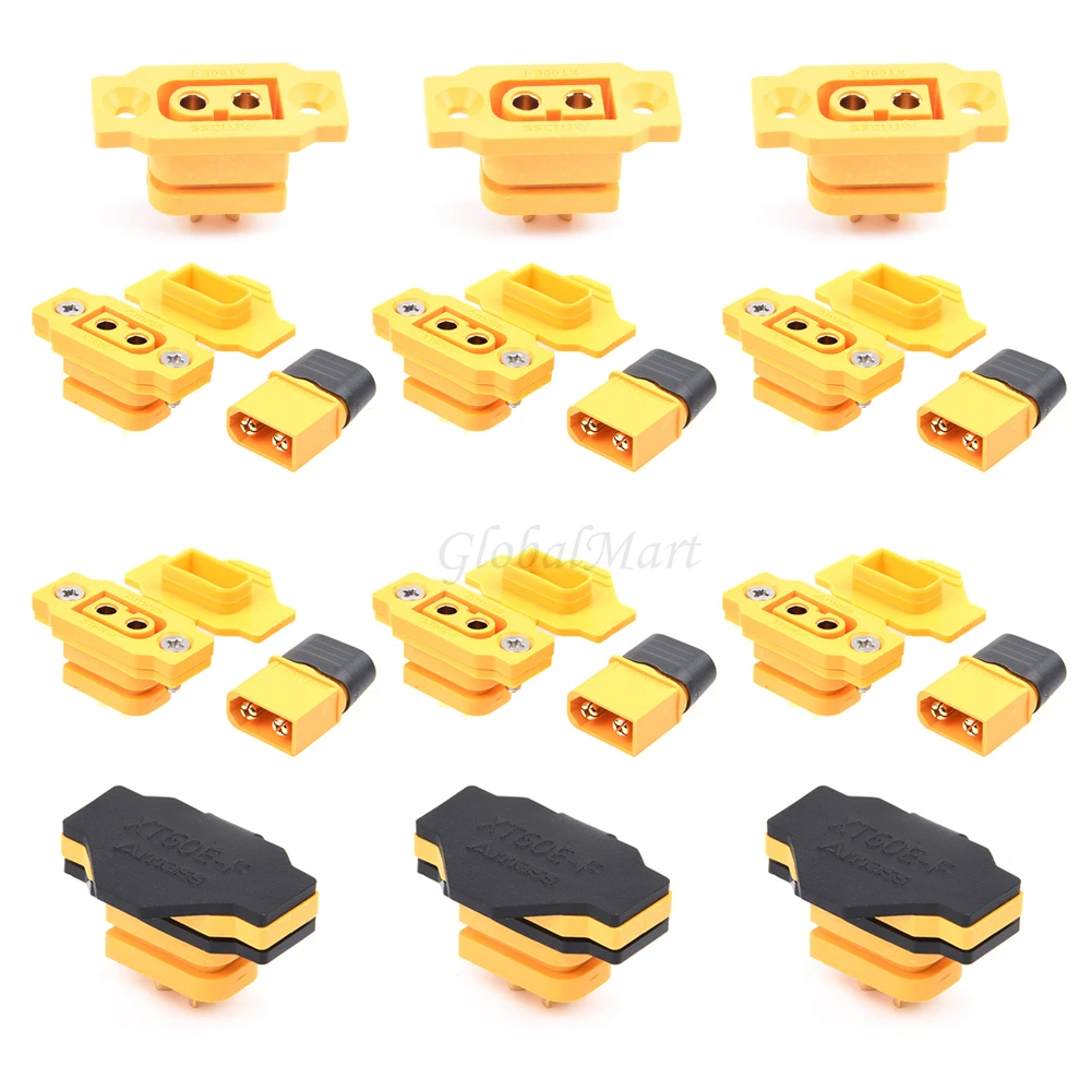 5PCS / 10PCS Amass XT60E-F Female Plug XT60 XT60H Male Bullet Connector Wire Cable Plug For RC FPV Lipo Battery RC Quadcopter