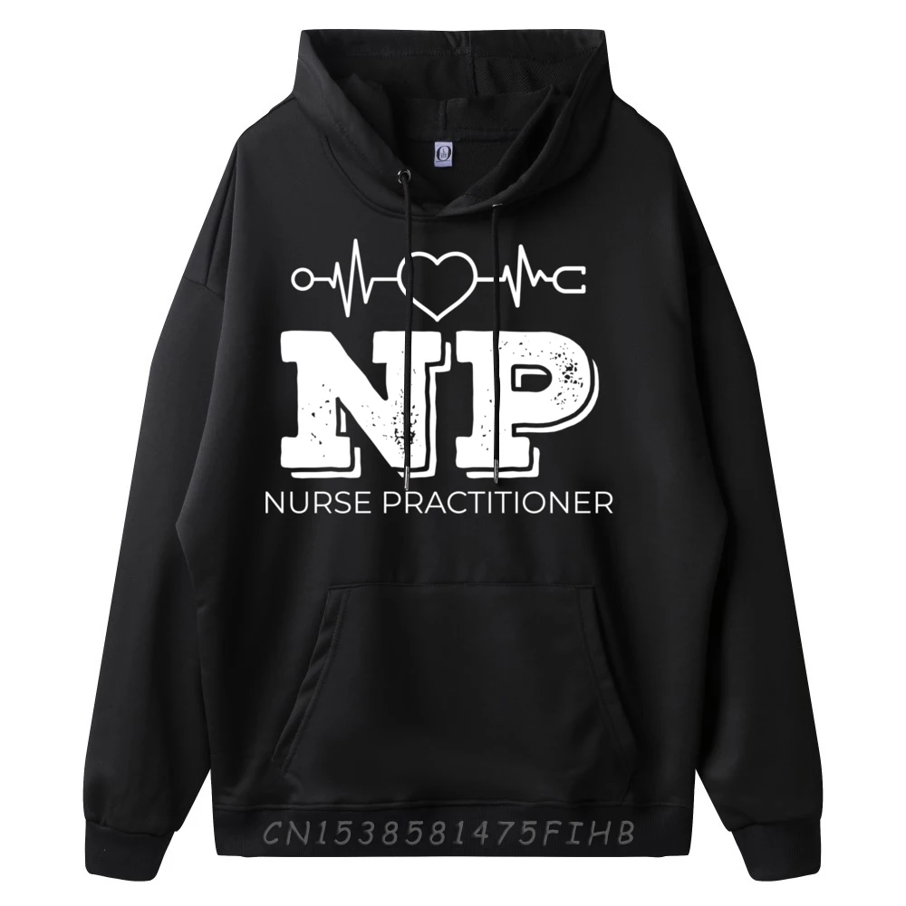 Nurse Practitioner Heartbeat Appreciation Grey Hoodie Graphic Tee Men's Hoodie 4th Of July Pullover