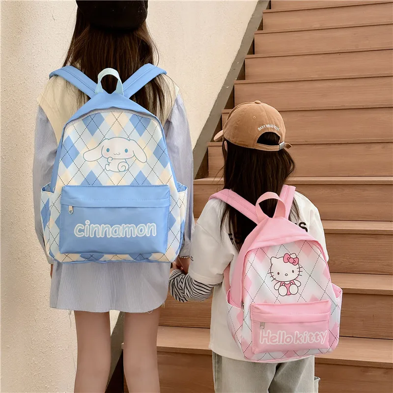 New Anime Sanrioed Shoulder Bag Cinnamoroll Kuromi Hello Kitty Melody Children Backpack Cartoon Cute School Bag Gift for Friend