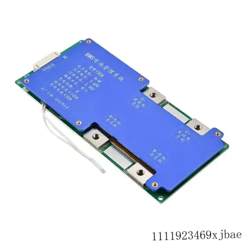 4S 8S 100A Lithium Battery Charger/Discharger Protection Board Active Equalizer Module Same Port BMS with Temperature Control