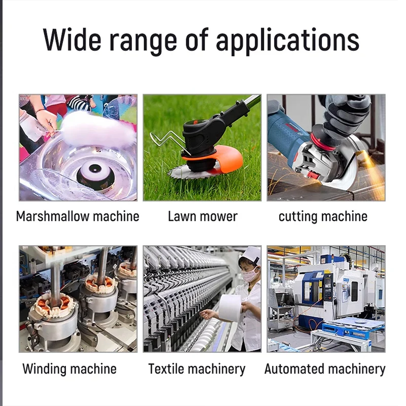 XD-3440 High Speed Adjustable DC Motor Brushed PM Motor 50W 12V 24V PMDC Micro Motor with High Torque CCW & CW Rotation