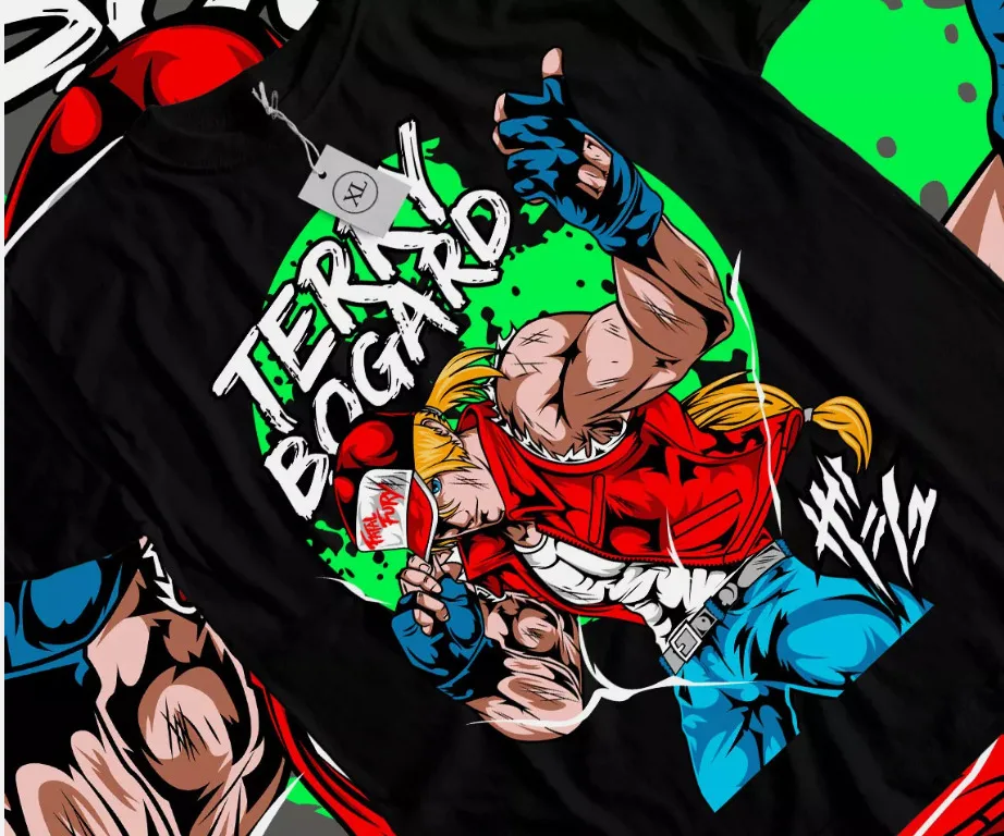 Terry Bogard Fatal Fury King Of Fighters T-Shirt Anime Funny Gift Shirt All Size