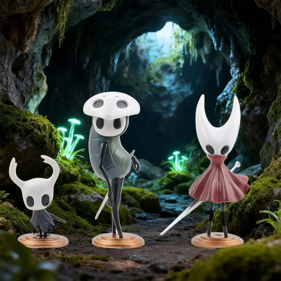 3 pz/set Hollow Knight GK Gioco Anime Figurine Anime Action Figure Scultura Modello Da Collezione PVC Statua Decorazione Ornamento Giocattolo