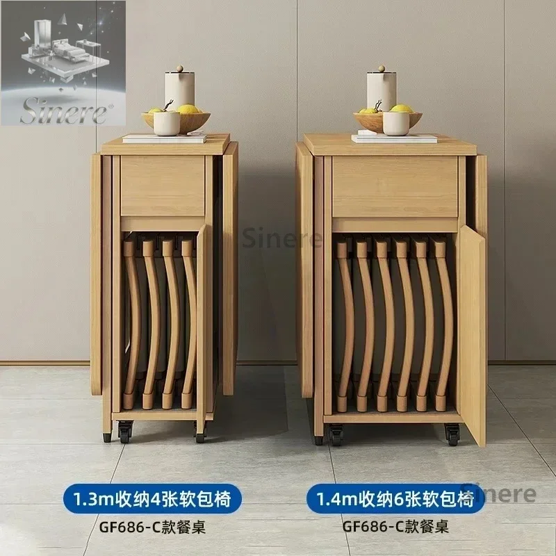 

Складной обеденный стол из массива дерева. Комбинация обеденного стола и стула для небольшой квартиры. Простая комбинация.