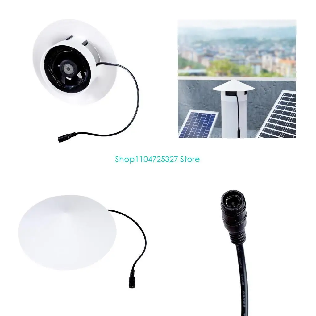 

D8KF 12V водонепроницаемый солнечный модуль выпускной вентилятор 33 см для тепличных курятников и на открытом воздухе