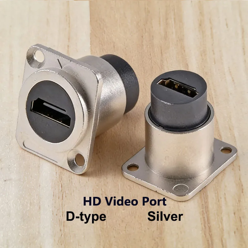 1PC Panel Mount Connector D-Type Circular Metal Module USB2.0/3.0 Type-C HD Video Port CAT6 RJ45 Jack Socket Electronic Adapter view 5