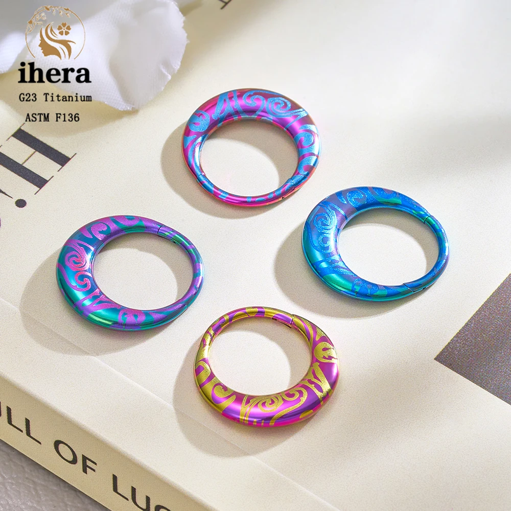

ASTM F136 Titanium 16G Crescent-Shaped Nose Ring Septum Hoop 8 /10mm Hinged Segment Cartilage Earrings Piercing Body Jewelry