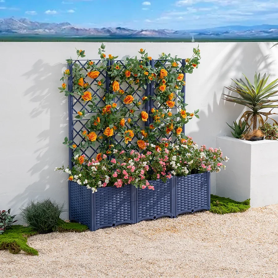 Flower box Outdoor fence Partition flower slot Climbing vine frame Bracket Vegetable pot Roof roof Balcony Planting box Special
